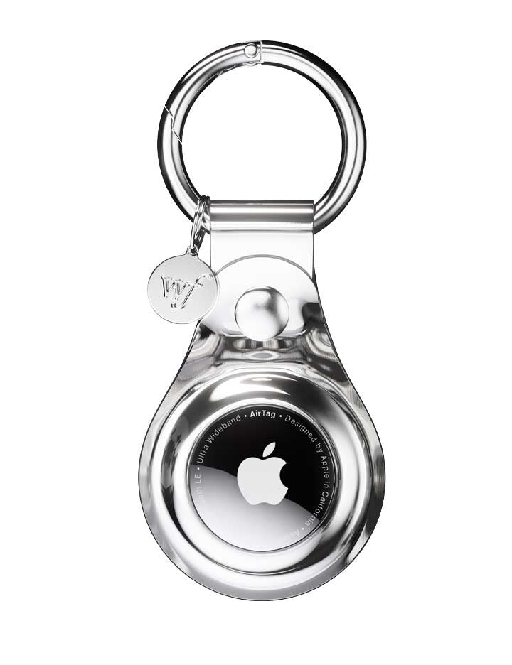 Chrome Airtag Case