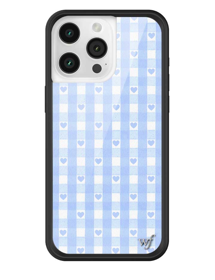 Gingham Hearts - Blue iPhone 15 Pro Max Case