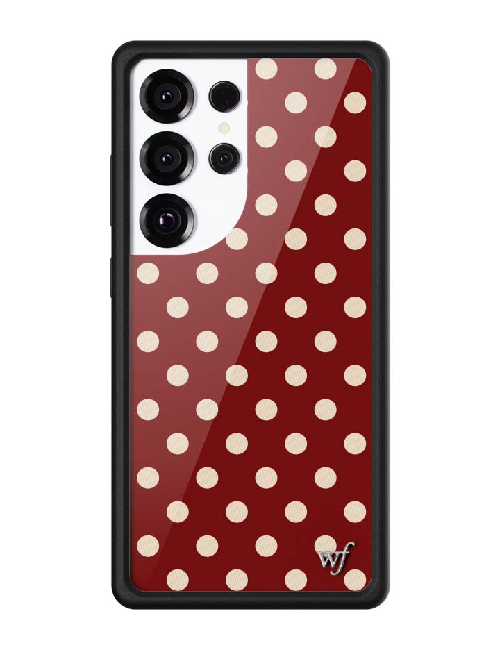 Polka Dot - Burgundy and Cream Samsung Galaxy CaseGalaxy S25 Ultra Case