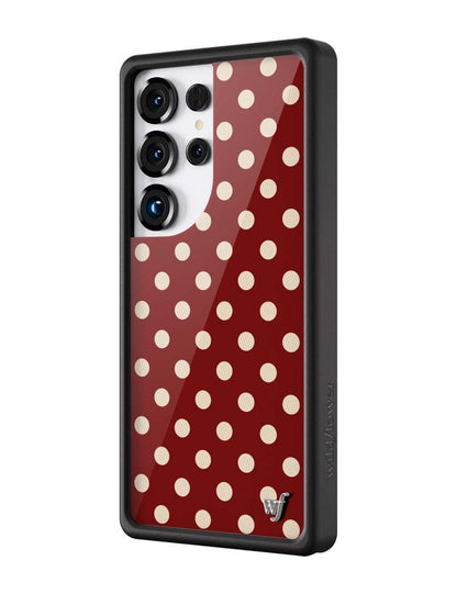 Polka Dot - Burgundy and Cream Samsung Galaxy CaseGalaxy S25 Ultra Case