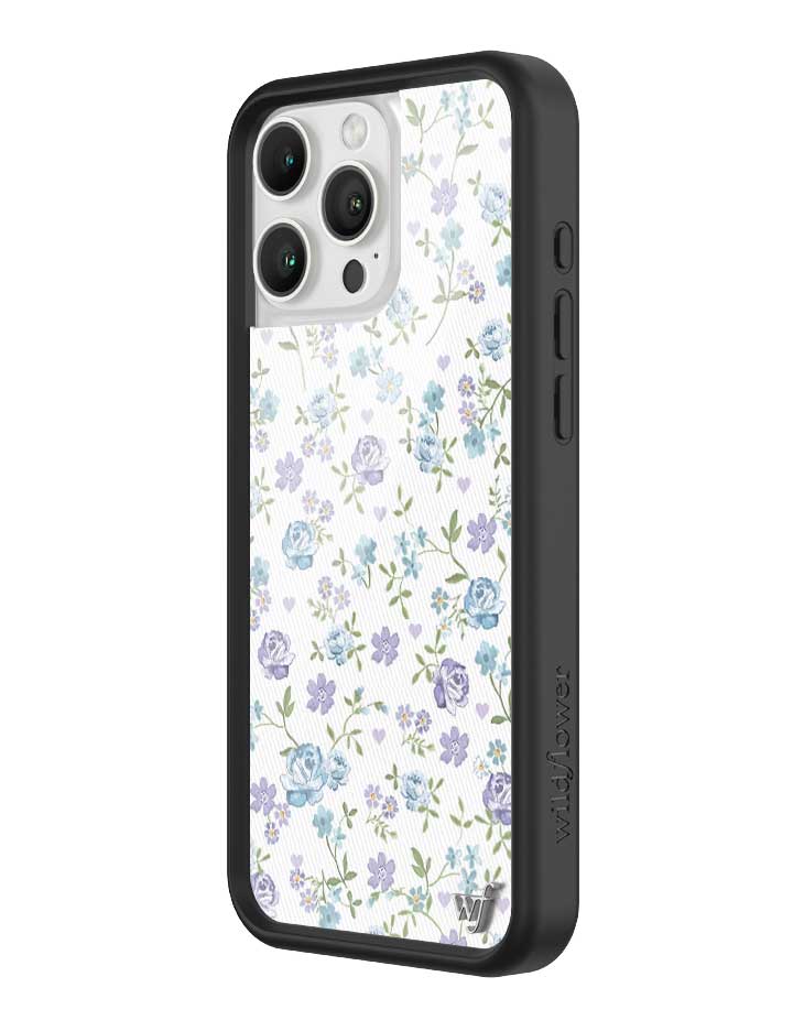 Lilac and Blue Floral iPhone 16 Pro Max Case