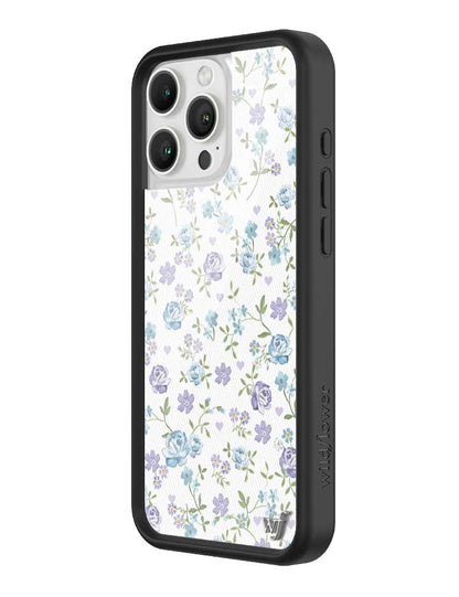 Lilac and Blue Floral iPhone 16 Pro Max Case
