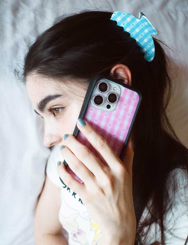 Gingham Hearts - Pink iPhone 15 Pro Max Case