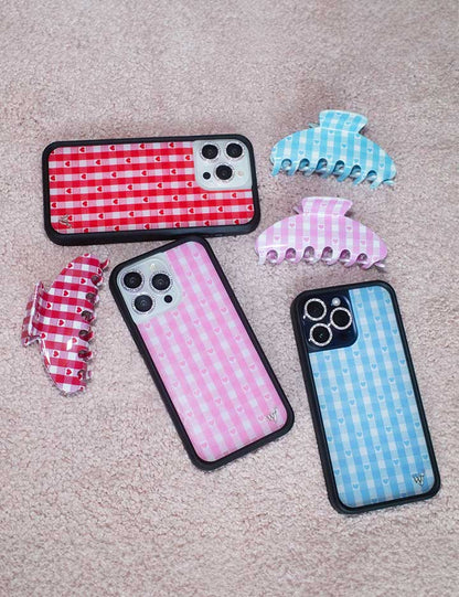 Gingham Hearts - Pink iPhone 15 Pro Max Case
