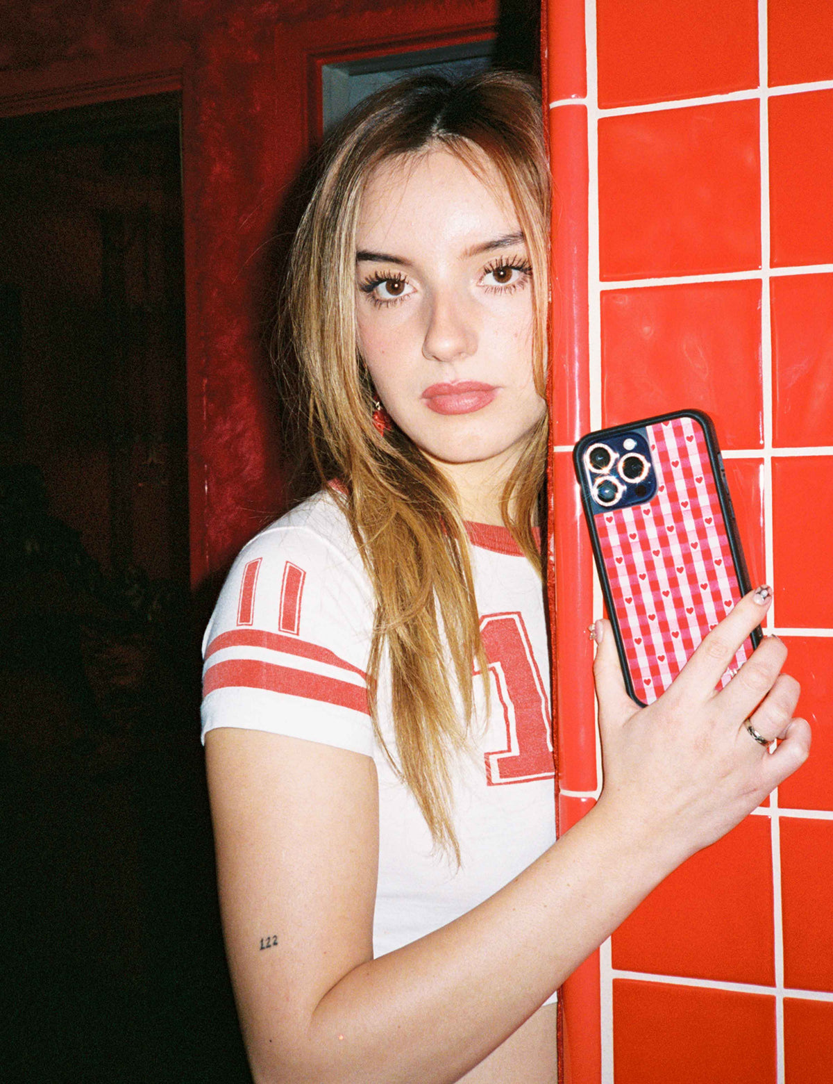 Gingham Hearts - Red iPhone 15 Pro Max Case