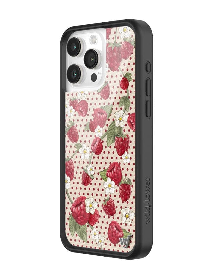 Raspberry Polka Dot iPhone 15 Pro Max Case