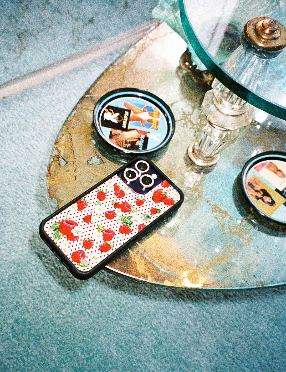 Raspberry Polka Dot iPhone 15 Pro Max Case